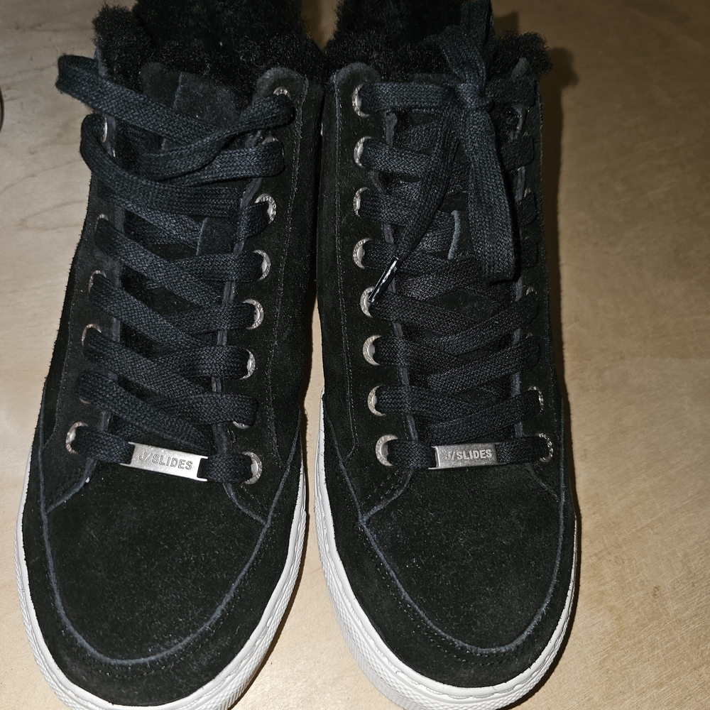 Black Suede High-Top Sneakers
